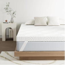 Matoresu Topper 140 x 200 cm, H3, made of 7.5 cm height, high-density foam for pressure relief, firm, mattress topper 140 x 200 cm with removable, washable cover with zip, comfortable and breathable