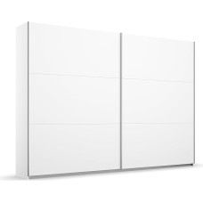 Rauch Möbel Aurelio Wardrobe, Sliding Door Wardrobe, Alpine White, 2 Doors, Includes 3 Clothes Rails and 3 Shelves, 261 x 210 x 59 cm (W x H x D)