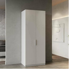 Dmora Isere Wardrobe with 2 Doors, Bedroom Furniture, Wardrobe, 79 x 51 x 203 cm, Matt White
