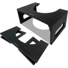 BUDDLEY Bamboo Foldable Toilet Stool - Toilet Stool for Correct Posture - Toilet Stool Adults and Children - Toilet Stool for Natural Squatting Position - Bathroom Stool (Bamboo Black)