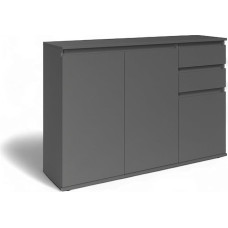 Brest Chest of Drawers in Anthracite - Modern Sideboard with Lots of Storage Space - 119 x 84 x 35 cm (W x H x D)