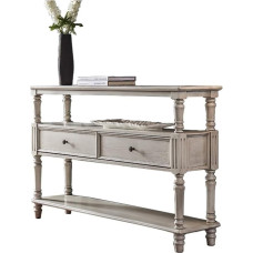 Vickyliou Entrance Table, Modern Sofa Back Entrance Table with Space-Saving Foyer Organiser, Console Table with Storage (100 cm)