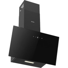 Svan Campana Extractora Inclinada SCPD601AN 60 cm Cristal Potencia 41.5 m3/h, Tiro Doble, 3 Velocidades, Control Táctil, Filtro apto para Lavavajillas