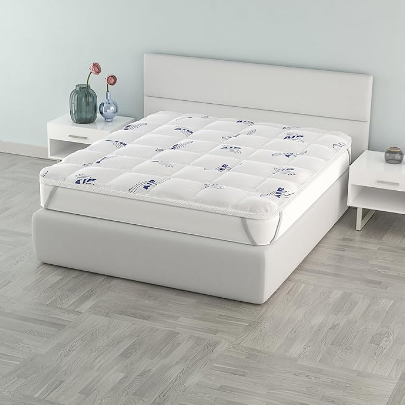 Breathable Air Topper with Elastic Bands, 160 x 195 cm