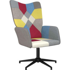 vidaXL Recliner Chair, Swivel Chair with Steel Frame, Upholstered Chair with Armrests, TV Chair, Upholstered Chair, Living Room, Patchwork Fabric