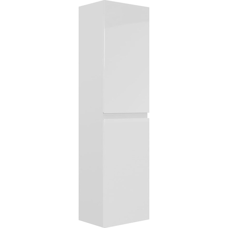 Angela Bathroom Cabinet, 150 cm, High Gloss White, Shelf Cabinet, Tall Cabinet, Furniture Bathroom Cabinet