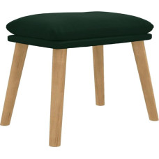 vidaXL Footstool Footstool Footrest Footstool Ottoman Stool Footrest Upholstered Stool Living Room Dark Green 45 x 29.5 x 35 cm Velvet