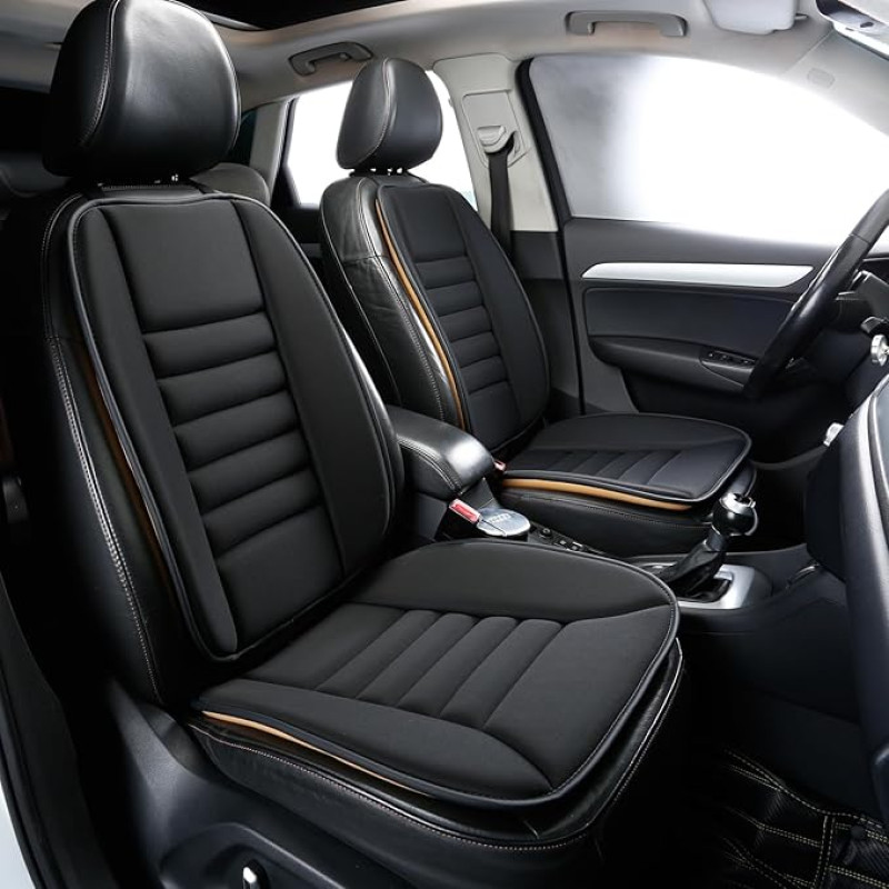 Big Ant Car Seat Cushion and Lumbar Support Cushion, Memory Foam, Desk Chair Cushion, Back Support for Car Seat, Travel, Office Chair, Leg and Back Pain Relief - Black