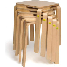 5 x Erzi 45 Stool Made of Moulded Wood Set of 5 Stool Gymnastics