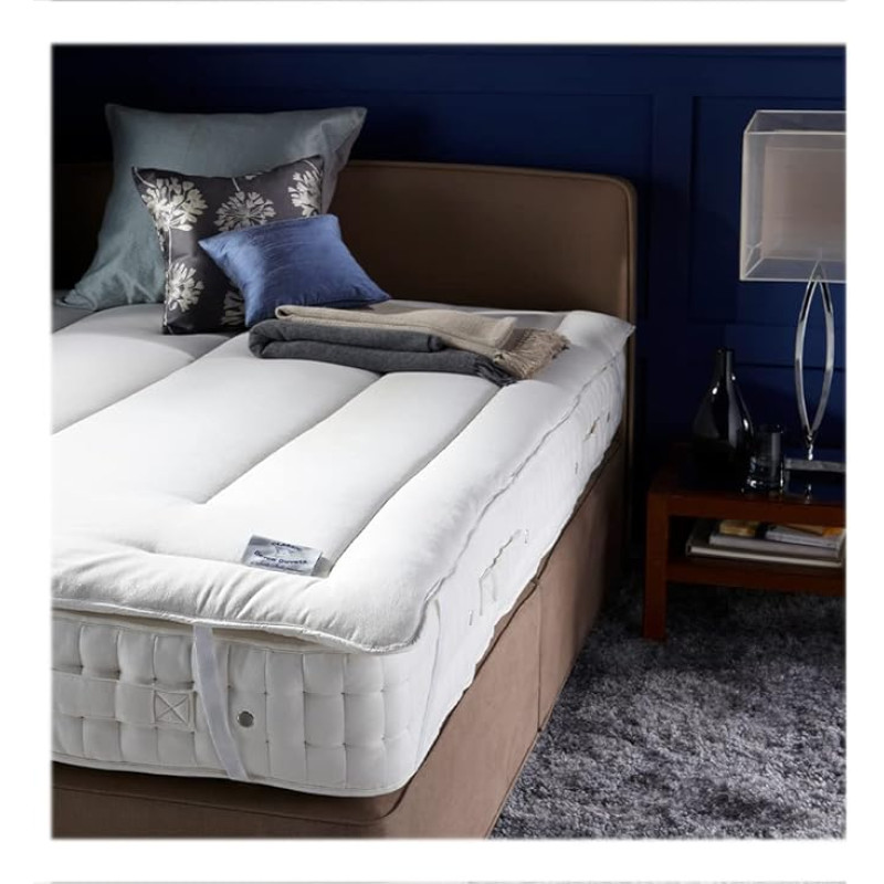 Devon Duvets UK - British Handcrafted Natural Woollen (Wool) Mattress Topper - King (150 x 200cm)