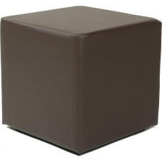 Kuechen-preisbombe Designer Cube Seat I Faux Leather Stool 45 x 45 x 45 cm Modern in Brown