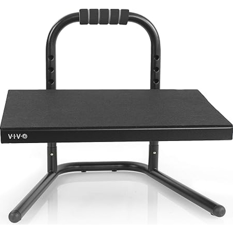 Vivo Black Ergonomic Height-Adjustable Standing Footrest Relief Platform for Standing Desk (stand-ft01)