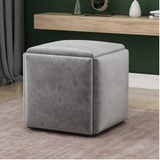 ZXF - Stackable Sofa Chair Stool Combination 5 in 1 Seat Cube Footstool - Breathable Suede Footrest Ottomans Home Accessory Creative Cube Sofa, Mixed Colours