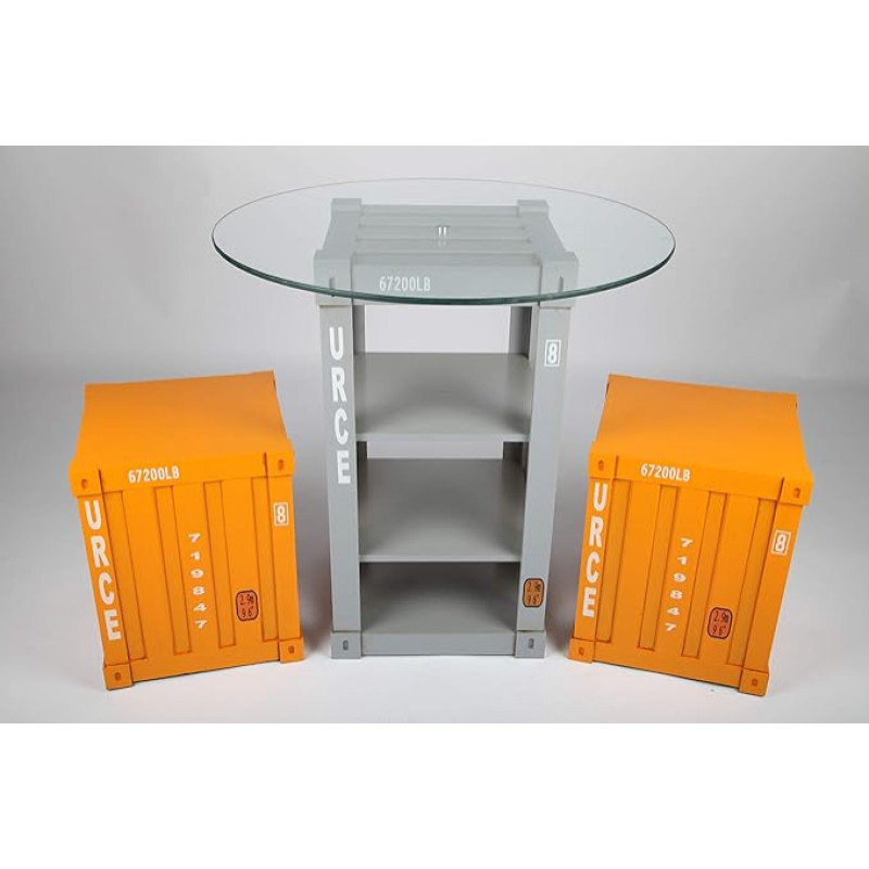 Point-Home Set of 3 Retro Style Furniture Table / Chairs