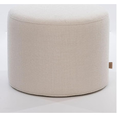 SIX Design Pouf Stool Round 42 x 53 cm Woven Fabric White