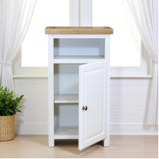 GROF Furniture Snow White Narrow Cabinet Bathroom Cabinet Painted Oak Kitchen Cabinet Hallway Storage Cabinet Bathroom Cabinet Kitchen Storage