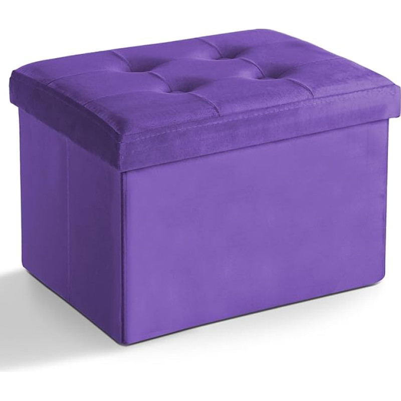 LINMAGCO Ottoman Folding Footstool Velvet Ottoman Footrest with Padded Modern Ottoman with Storage for Living Room Puppy Step Stool 17