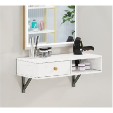 ZDFTGKM An der Wand montierter Klappschreibtisch für kleine Räume, platzsparender schwebender Tisch für Home Office, Schlafzimmer, Küche, Arbeitsplatz (Marmor, 19,7 x 11,8 x 5,9 Zoll)