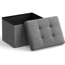 SONGMICS Ottoman Folding Footrest - Dark Grey
