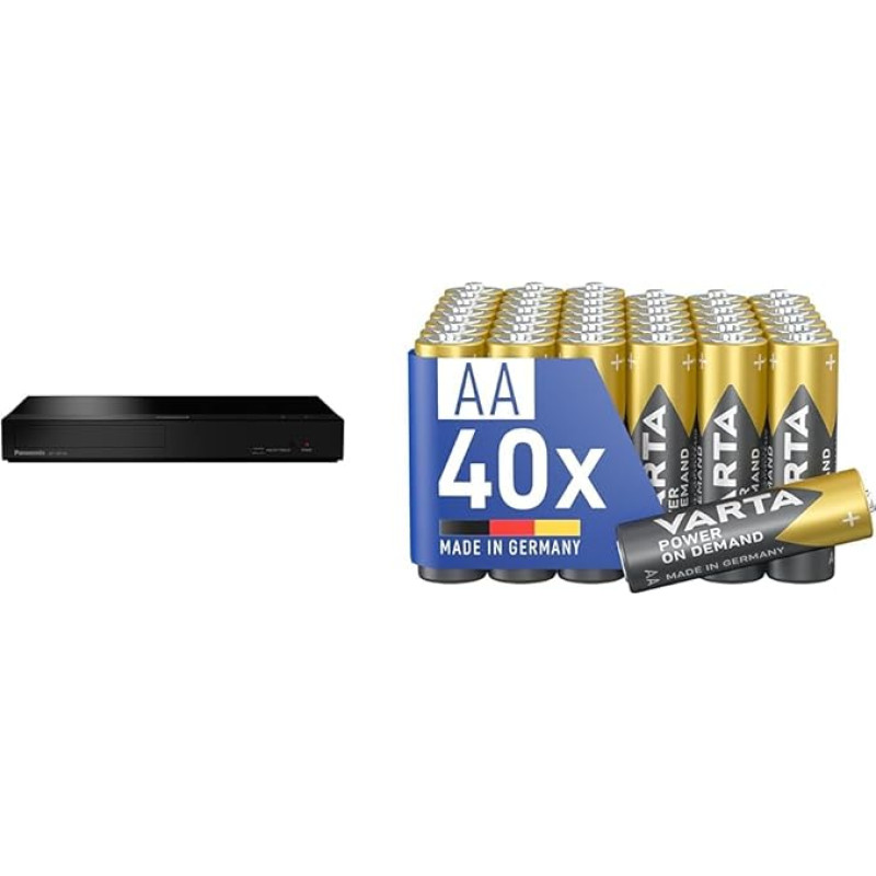 Panasonic DP-UB154EG-K Ultra HD Blu-ray mängija mustas HDR10+ ja Varta AA patareid