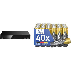 Panasonic DMP-BDT167EG kompaktne 3D Blu-ray mängija Full HD Upscaling & Varta patareid AA