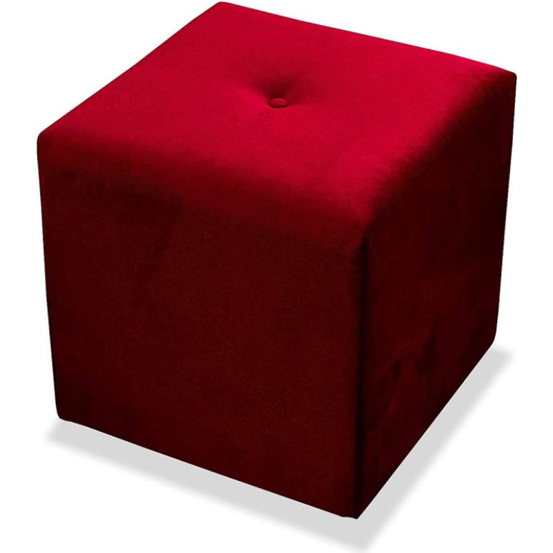 Comfort-Pur Bench Stool with Knob 12 Colours (Red)