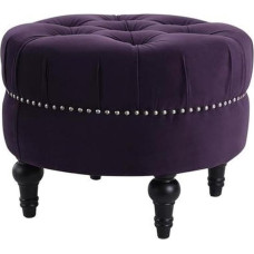 Jennifer Taylor Home Dawn Ottoman, Wood Birch Hardwood Fabric Foam, Purple, Medium