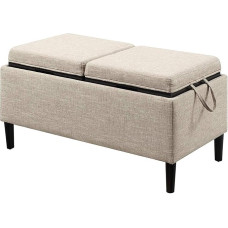 Convenience Concepts Designs4Comfort Ottoman, Tan