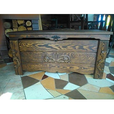 Ottoman Ceiling Box Coffee Table Trunk Vintage Chest Made of Wood (MG2)