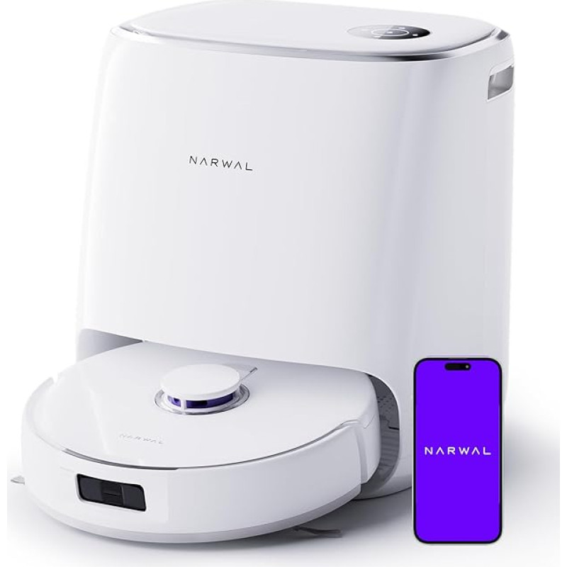 Narwal Freo X Ultra Saugroboter mit Wischfunktion, Wischroboter Selbstreinigend mit 8.200 Pa Saugkraft, All-in-One-Dockingstation, Verwicklungsfrei, DirtSense™, 3D-Strukturlicht