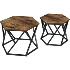 Vicco 2 Fyrk Rustic Oak kohvilaudade komplekt 57 x 57 cm