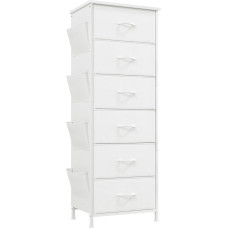 Somdot kapp valge küljetaskutega, 6 sahtliga riidest kapp, kapp elutuppa, esikusse, garderoobikappi, köögikappi, garderoobikappi, magamistoakappi, magamistoa kapp