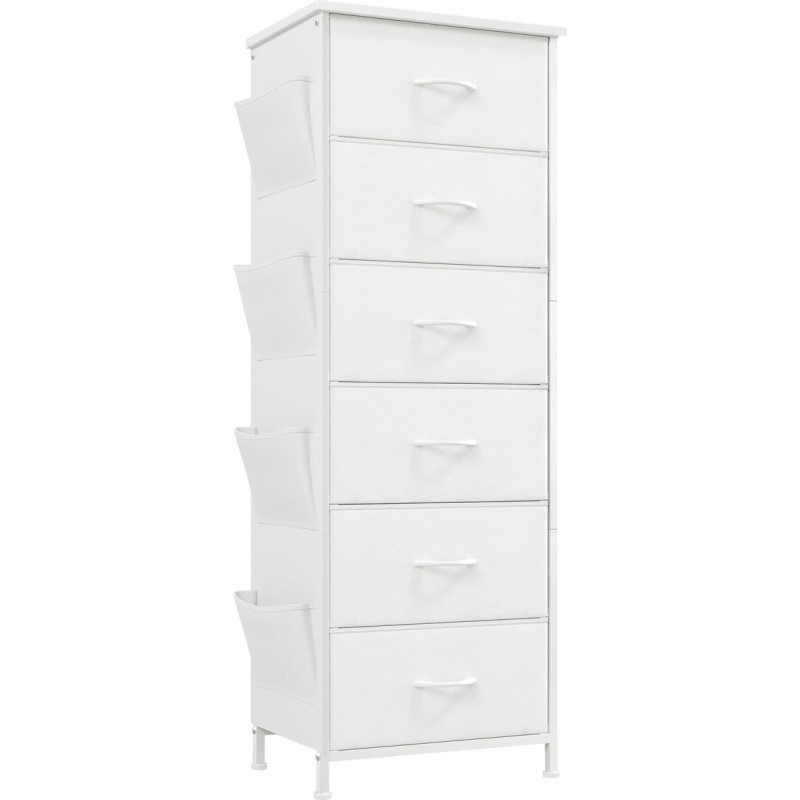 Somdot kapp valge küljetaskutega, 6 sahtliga riidest kapp, kapp elutuppa, esikusse, garderoobikappi, köögikappi, garderoobikappi, magamistoakappi, magamistoa kapp