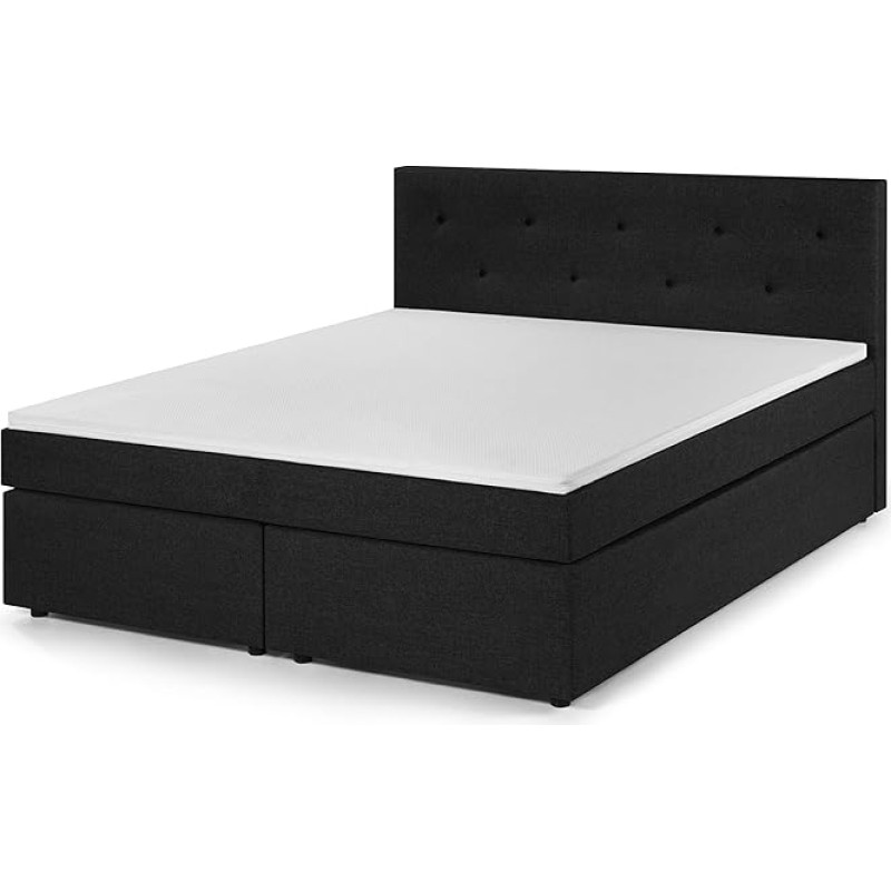 Traumnacht Box Spring voodi 7-tsoonilise tasku vedrustatud madratsi ja Comfort Foam Topperiga, lihtne kokkupanek