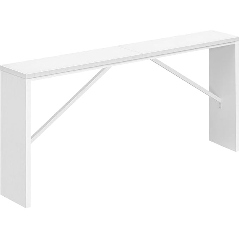 MAHANCRIS Console Table, Sofa Side Table, Entrance Table, Retro Dining Table, Narrow Side Table, Behind the Sofa, Robust and Sturdy, White ACTWT15801