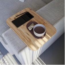 sugodesign Sofa Tray, Armrest, Couch Tray, Adjustable Sofa Tray, Drink Holder, Seat Set, Shelf, Wood Effect