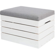 Iso Trade 3636 Seat Bench, Seat Stool Made from Wooden with Storage Space, Load Capacity up to 150 kg, 40 x 50 x 35 cm, White