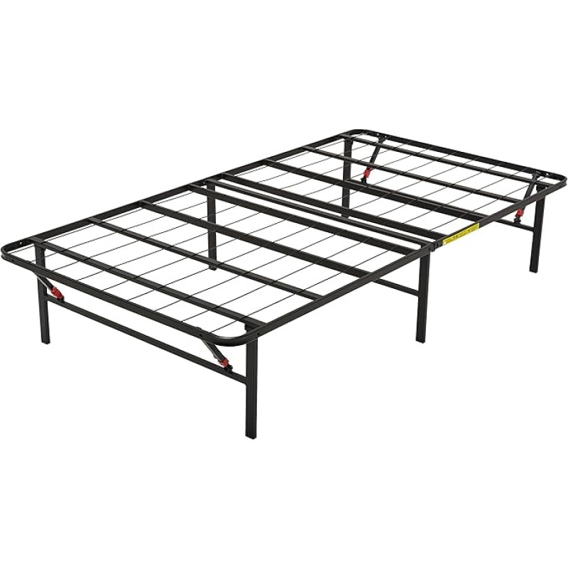 Amazon Basics Folding Platform Bed Frame, No Tools Required for Assembly, Underbed Storage
