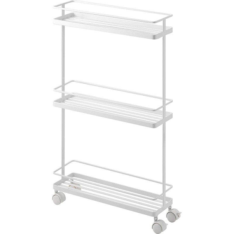 YAMAZAKI home 7151 Tower Rolling Kitchen Storage Cart, White