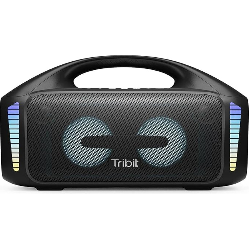 Bluetooth Speaker Tribit StormBox Blast, Portable Speaker 90 W Loud Stereo Sound with XBass LED Light Show Bluetooth 5.3, Waterproof IPX7 PowerBank TWS, 30 Hours Playtime for Outdoor Use