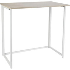 Easylife Folding Table Space Saving Desk Ready Assembled Simply Unfold Legs Folds Flat for Storing Food Hobbies Work Study L80 x W45 x H74cm