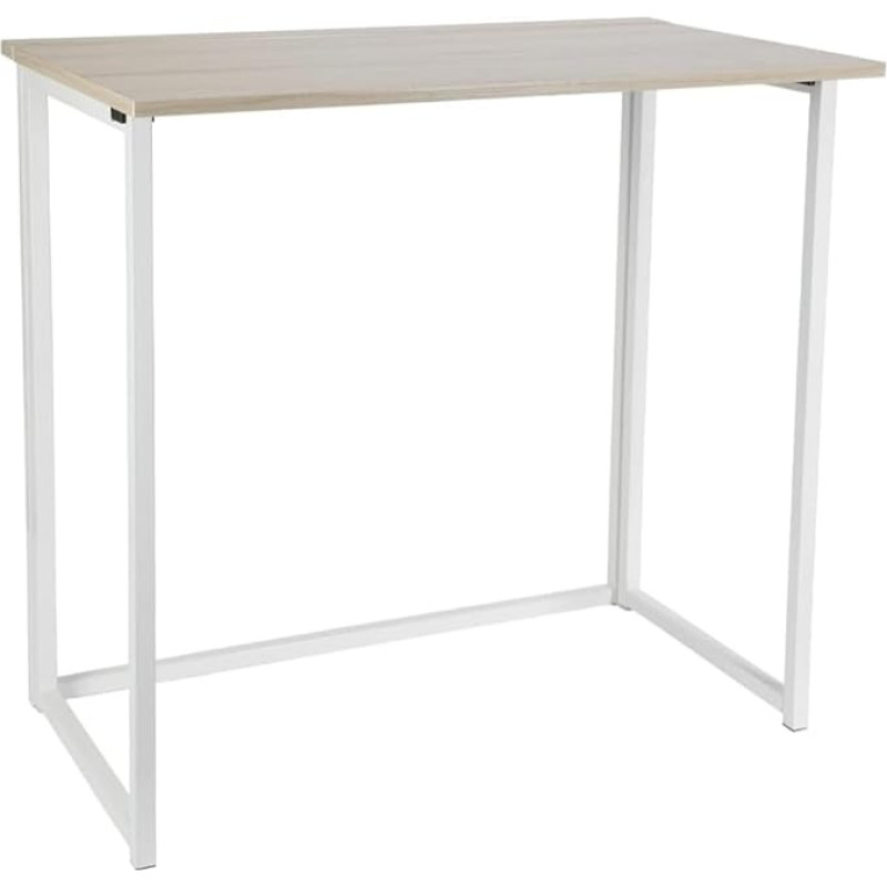 Easylife Folding Table Space Saving Desk Ready Assembled Simply Unfold Legs Folds Flat for Storing Food Hobbies Work Study L80 x W45 x H74cm