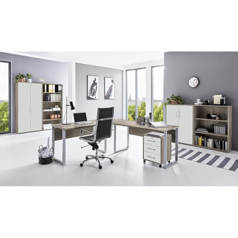 moebel-dich-auf.de Tabor Pro 1 Office Furniture Set in Various Colours (Sonoma Oak / Matte White)