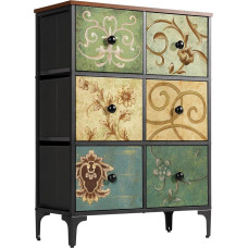LYNCOHOME Chest of Drawers 6 Drawers Fabric Bedroom Dresser Storage Organizer for Bedroom Living Room Entryway Nursery