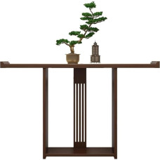 Japanese Zen Console Sofa Table Elegant Narrow Entrance Display Platform for Hallway Living Room Foyer