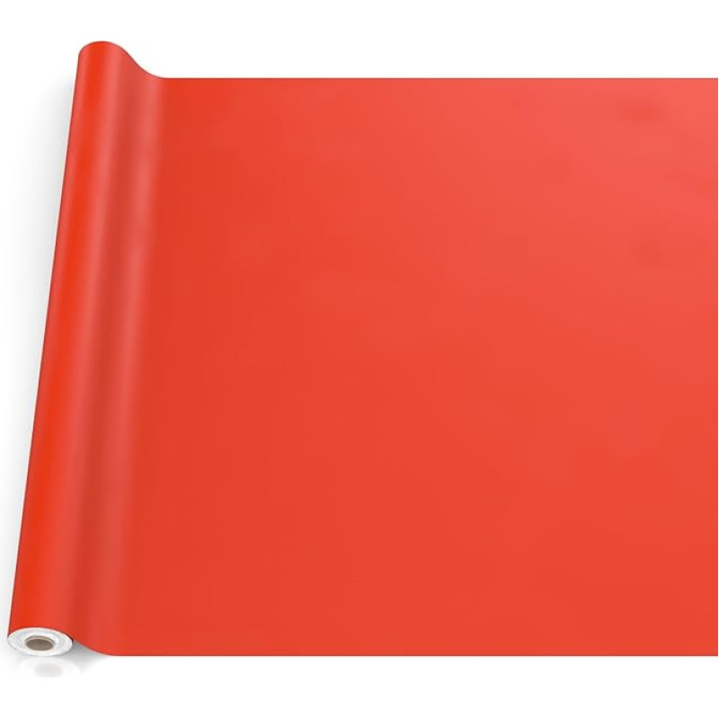 Oilcloth Tablecloth, Washable, Oilcloth, Garden Tablecloth, Outdoor, Indoor, 220 x 140 cm, Cut Edge, Red