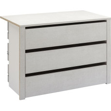 Composad Chest of Drawers for Cabinet Interior, Wood Material, White, (LxAxP) 72.30 x 69.30 x 50.90 cm