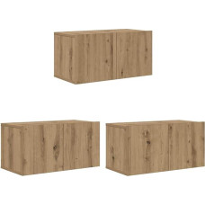 vidaXL TV Cabinet System Artisan Oak MDF Veneer Medium TV Cabinet