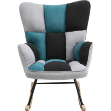 Vielllliving Rocking Chair for Bedroom up to 150 kg Load Capacity Dark Grey (Black, Grey, Blue, 91 cm x 98.5 cm x 71 cm)