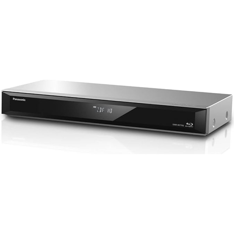 Panasonic DMR-BST765AG Blu-Ray mängija ja salvestaja Twin HD DVB-S tuuneriga, 500 GB kõvaketas, 4K Upscaling, Ultra HD, samaaegne salvestamine, Smart Ready, hõbedane värvus